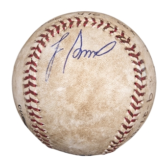 1991 Lee Smith Game Used/Signed Career Save #309 Baseball Used On 9/27/91 (Smith LOA)